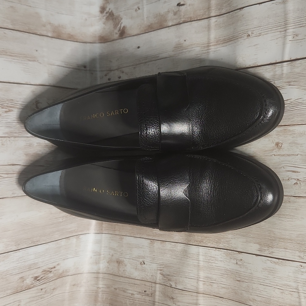 Franco Sarto Black Leather Heels